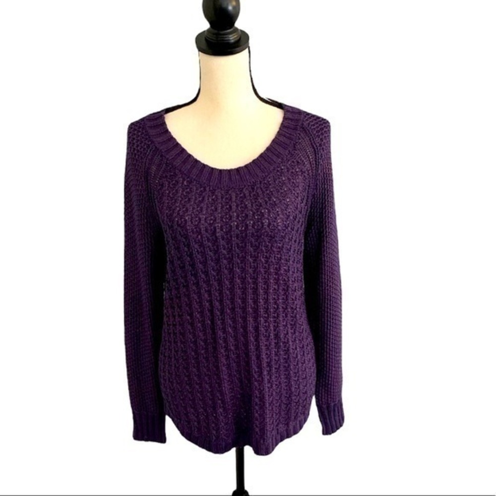 Calvin Klein Purple/Pink Cable Knit Sweater Size Large